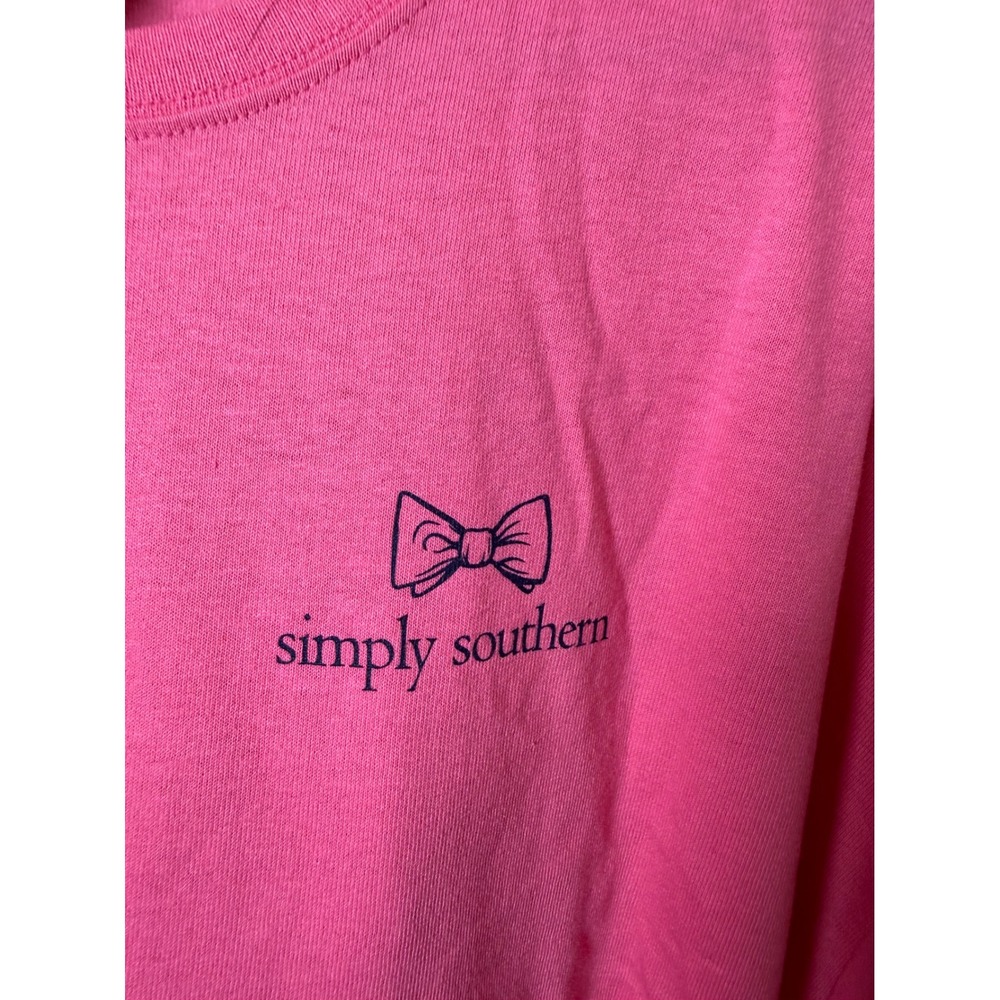 Simply Southern Beyond Blessed Nana Pink Graphic T-Shirt XXL Floral Butterfly - Picture 6 of 6